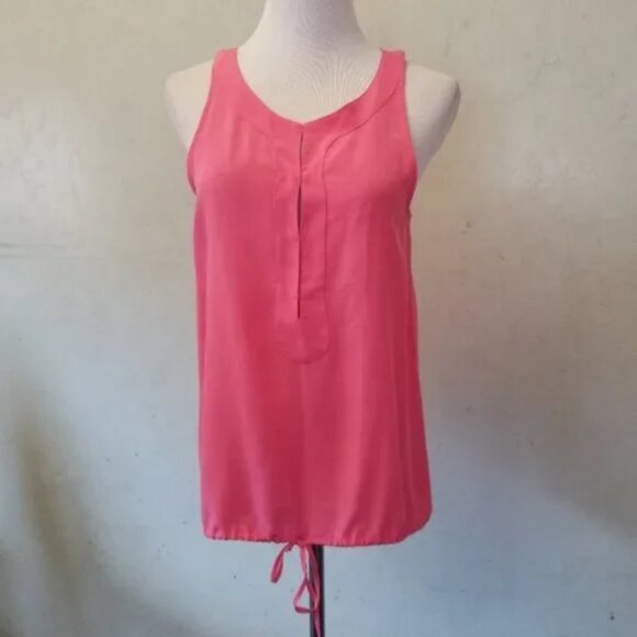 Rory Beca pink 100% silk sleeveless top women's size XS (10) - Picture 5 of 10